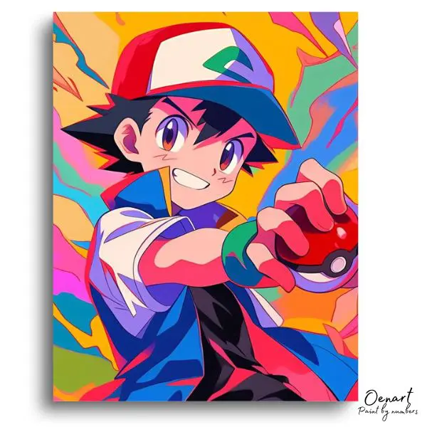 Pokémon Ball Throwing Paint by Numbers Kit | Oenart