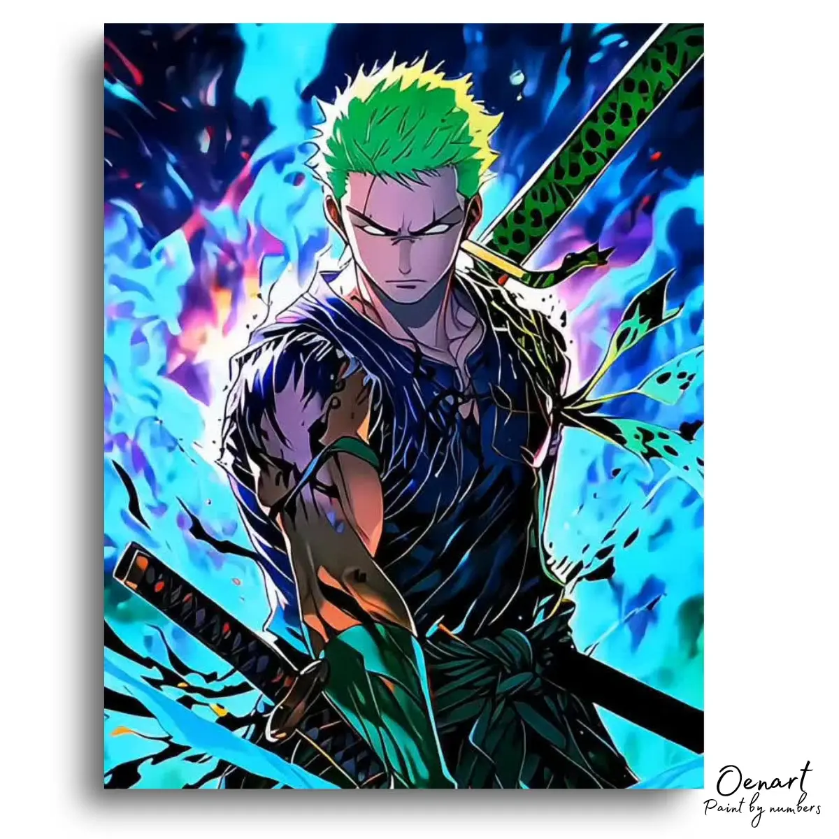 Fierce Emerald Warrior Stance - Diamond Craft Kit