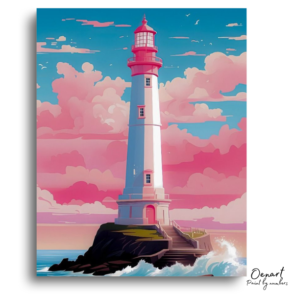 Vivid Lighthouse Coastal Serenity - Paint By Numbers Kit