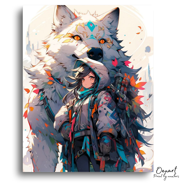 Wolf Guardian Autumn Companion - Paint By Numbers Kit