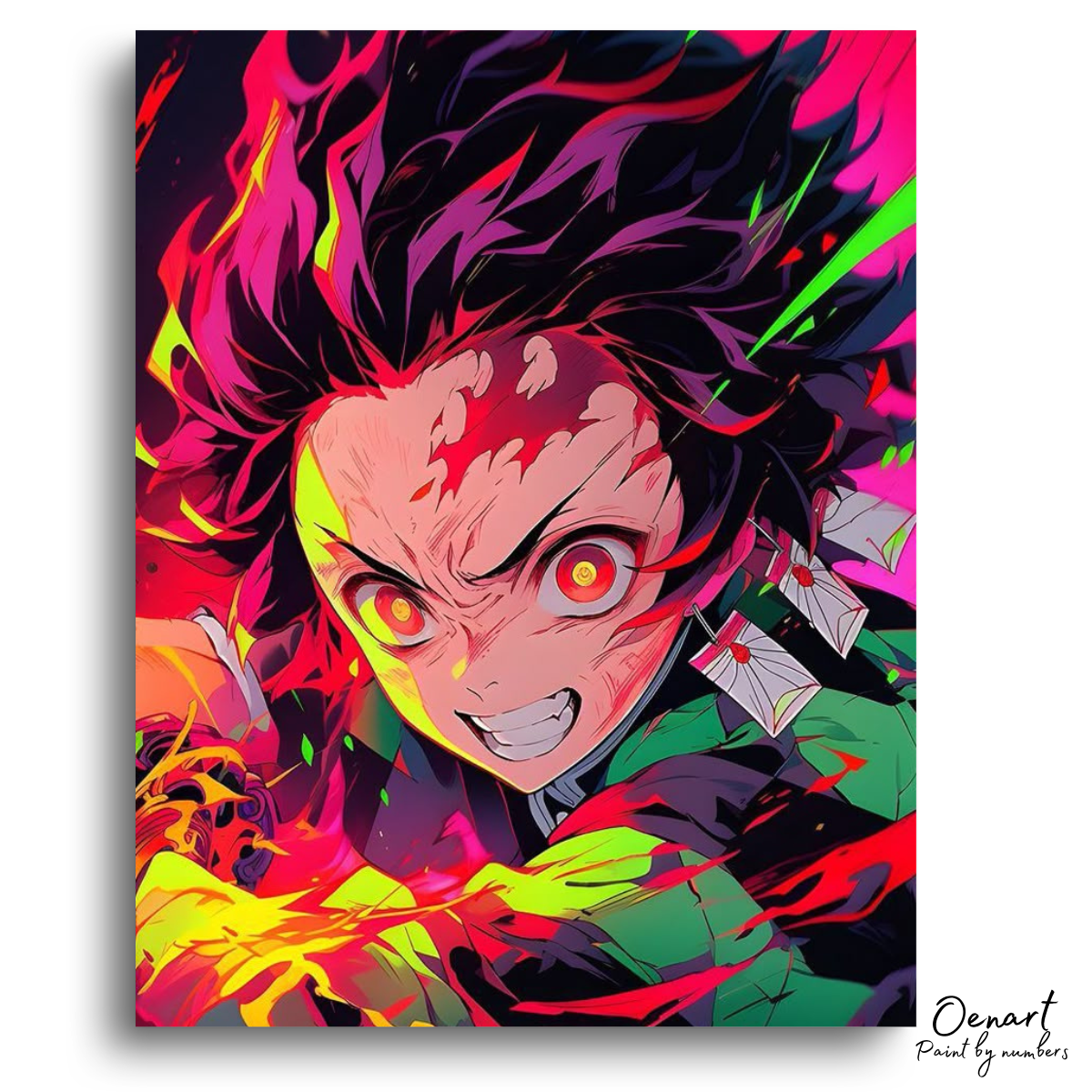 Fiery Intense Hero Portrait - Diamond Craft Kit