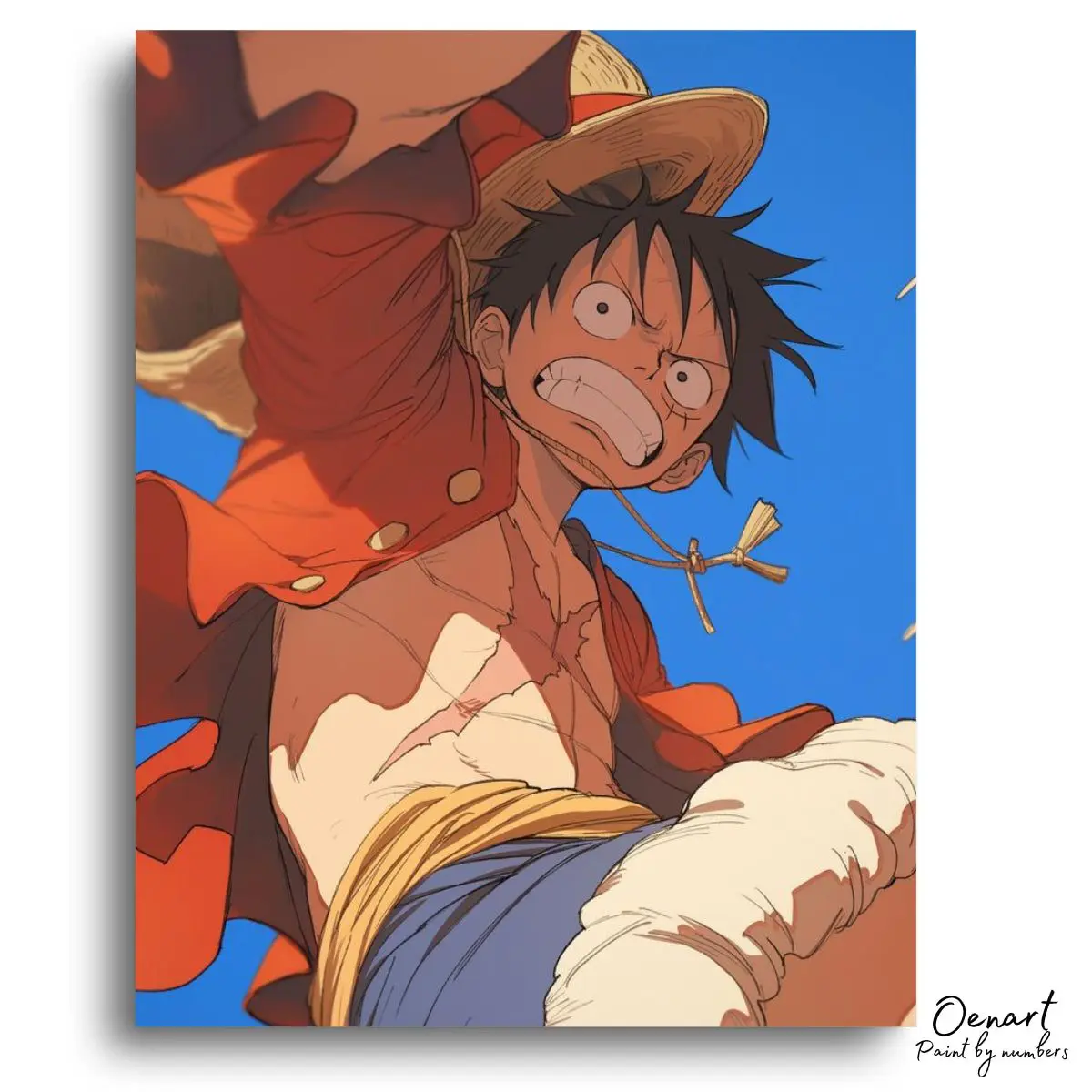 Fiery Heroic Straw Hat - Diamond Craft Kit