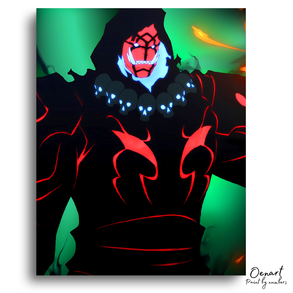 Electric Fiery Skull Warrior - Diamond Craft Kit