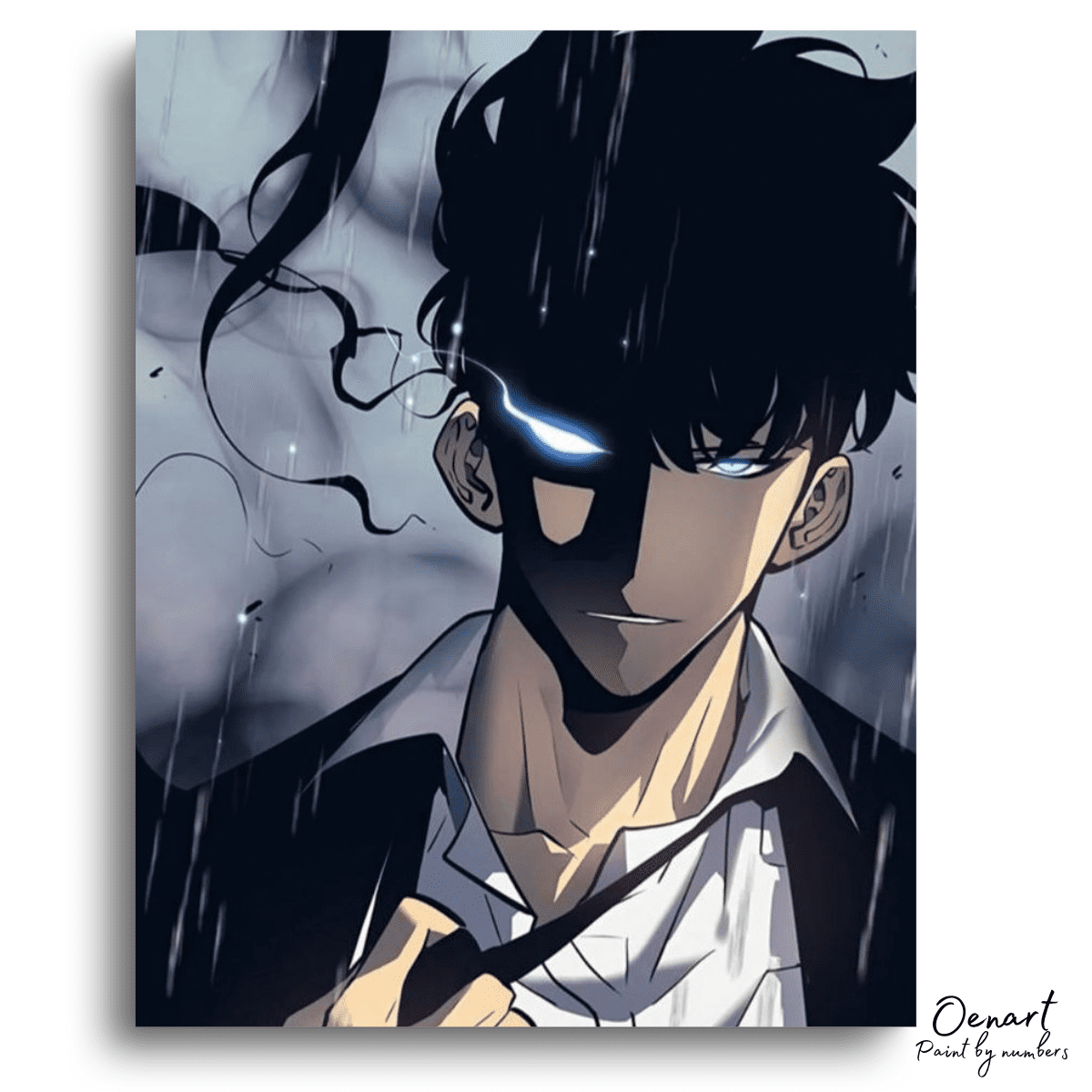 Solo Leveling: Jin Woo Black Suit - Anime Paint By Numbers Kit-Oenart™
