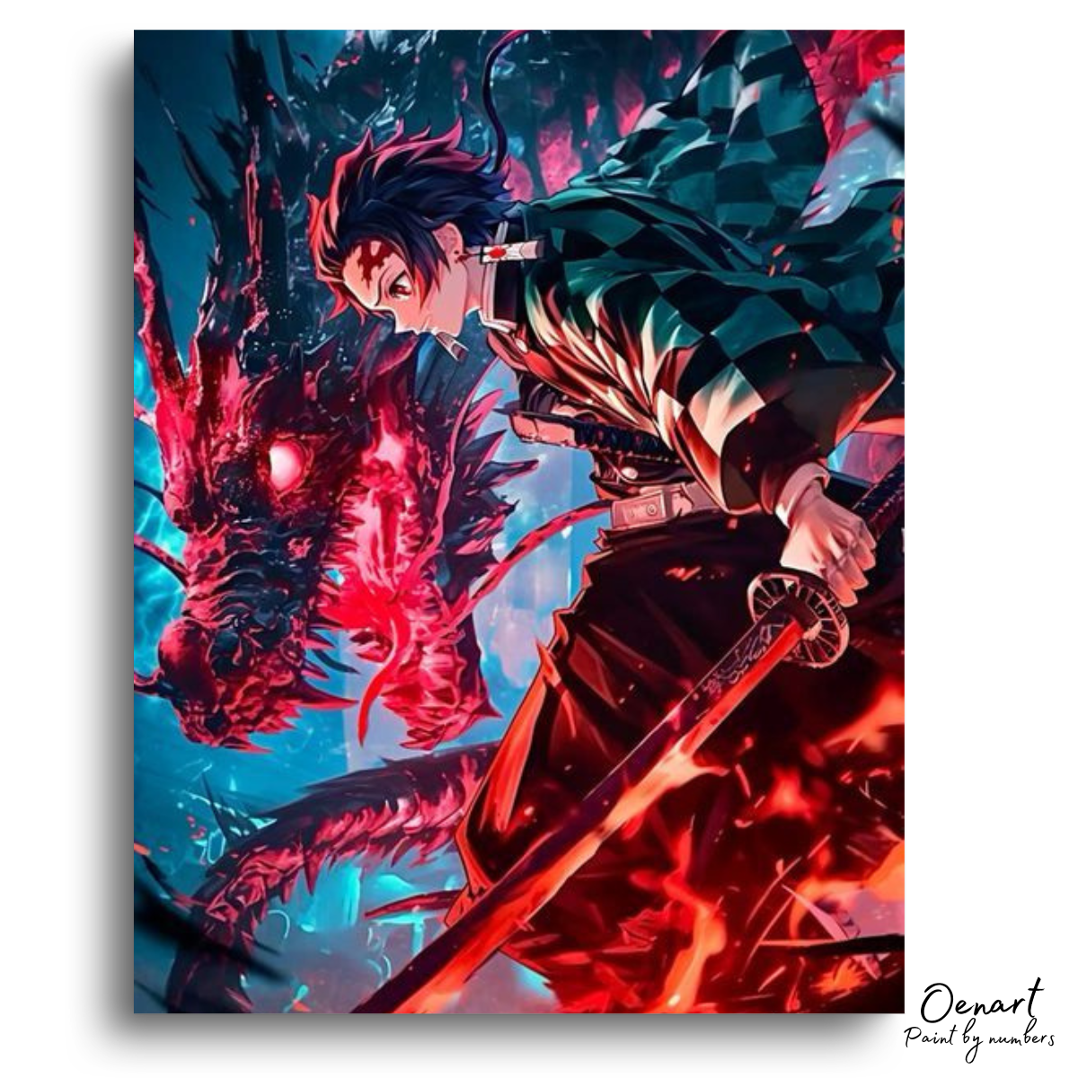 Fiery Warrior Dragon Power - Diamond Craft Kit