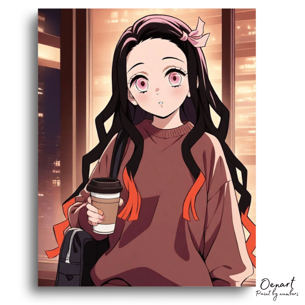Cozy Girl Coffee City - Paint By Numbers Kit