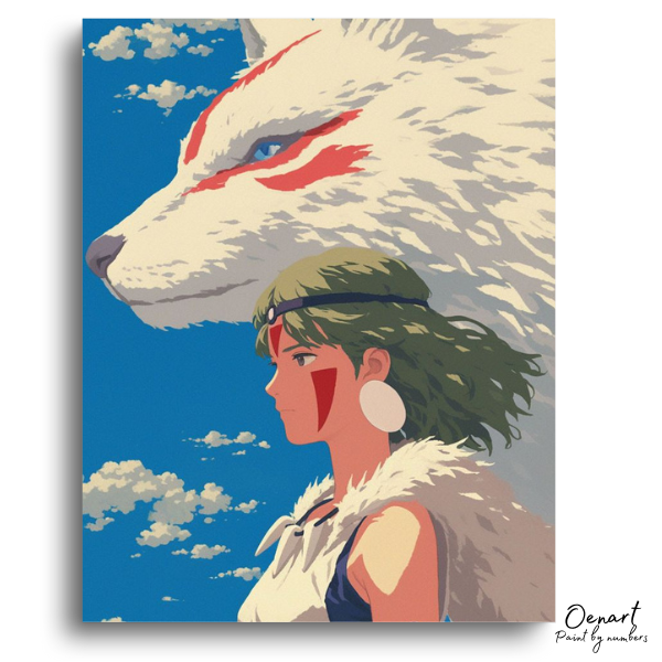 Wolf Spirit Mountain Sky - Paint By Numbers Kit
