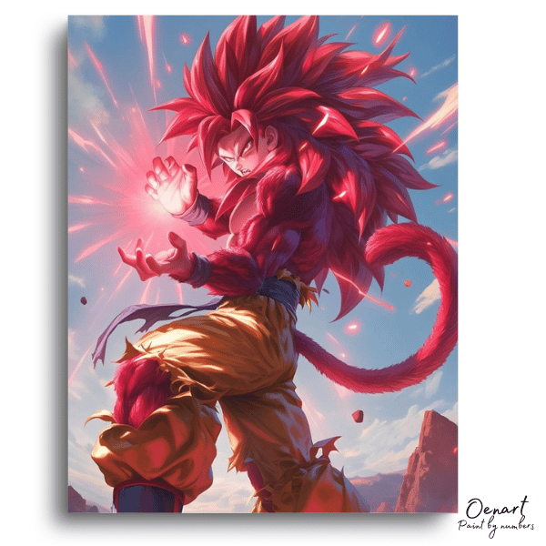 Fiery Warrior Power Glow - Paint By Numbers Kit