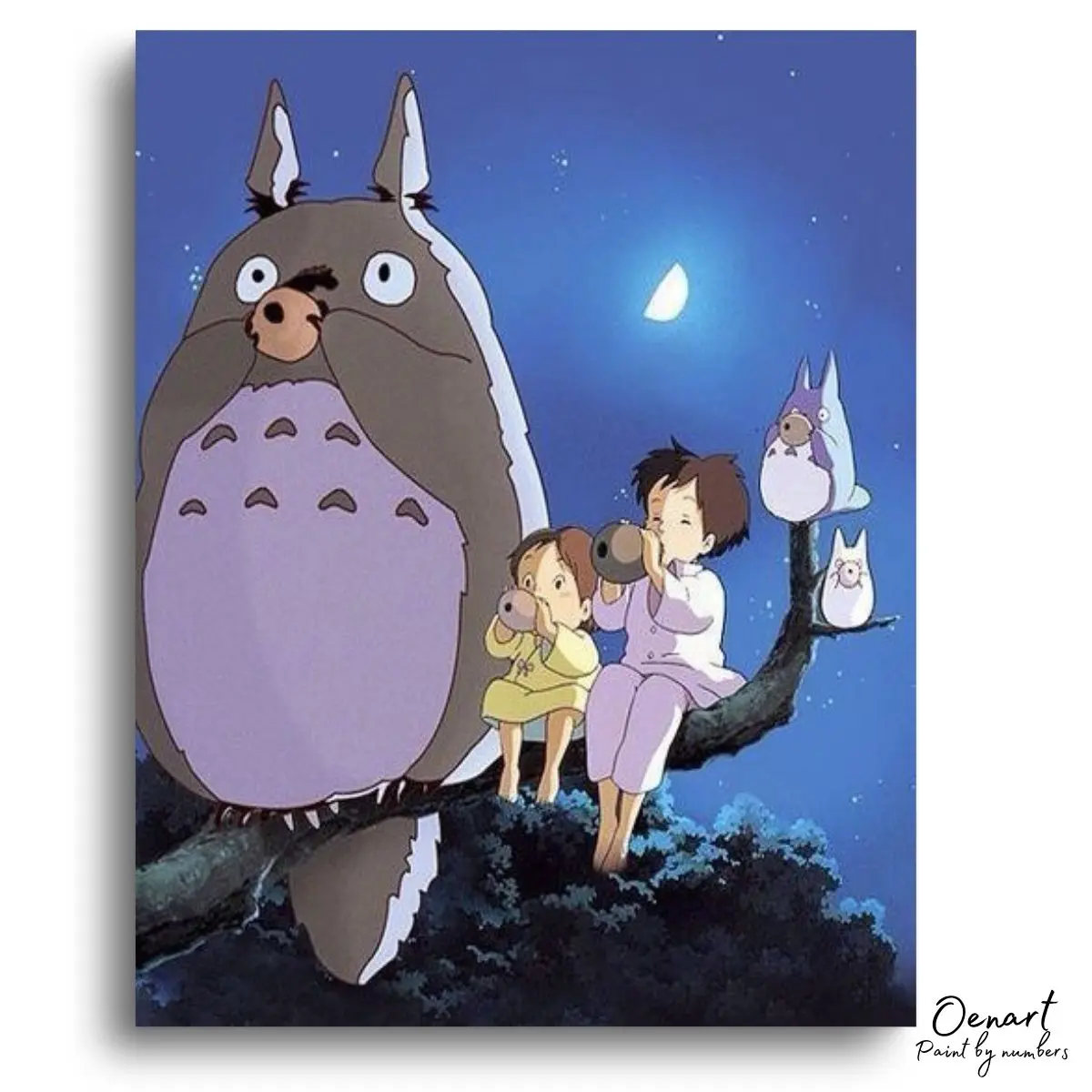My Neighbor Totoro: Tree Climbing - Anime Paint By Numbers Kit-Oenart™