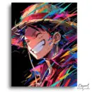 One Piece: Luffy Rainbow Colors - Anime Paint By Numbers Kit-Oenart™