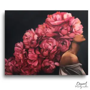 Radiant Floral Portrait Elegance - Paint By Numbers Kit
