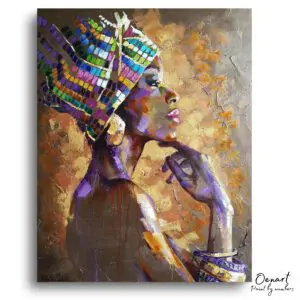 Radiant African Portrait Serenity - Paint By Numbers Kit