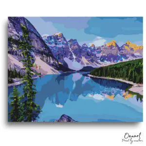 Majestic Mountain Lake Morning - Paint By Numbers Kit