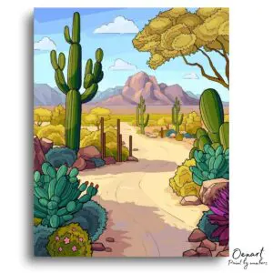 Radiant Desert Path Escape - Paint By Numbers Kit