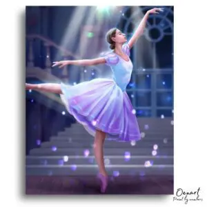 Elegant Ballerina Stage Grace - Paint By Numbers Kit