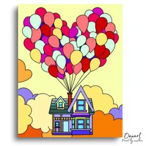 Whimsical Balloon House Escape - Paint By Numbers Kit