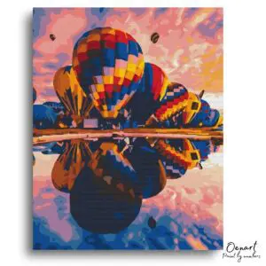 Balloon Sunrise Reflection - Paint By Numbers Kit