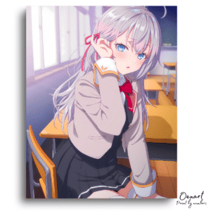 Blonde Student Sunlight Classroom – Paint By Numbers Kit
