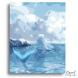 Dreamy Azure Mermaid Escape - Paint By Numbers Kit