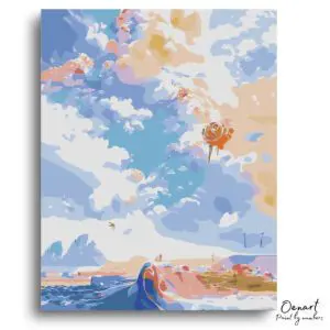Luminous Sky Harbor Escape - Paint By Numbers Kit