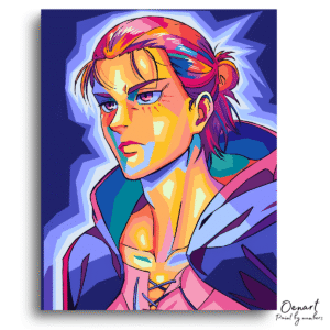 Bold Neon Heroic Portrait – Diamond Craft Kit