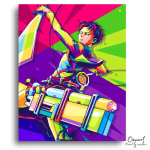 Bold Neon Heroic Portrait – Diamond Craft Kit