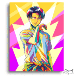 Bold Neon Soldier Portrait - Paint By Numbers Kit