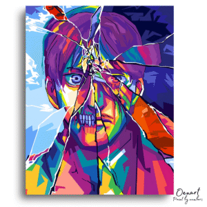 Bold Shattered Neon Portrait – Diamond Craft Kit