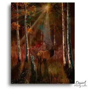 Majestic Deer Autumn Glow - Paint By Numbers Kit