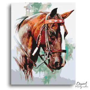 Majestic Chestnut Horse Calm - Paint By Numbers Kit
