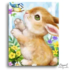 Adorable Bunny Meadow Serenity - Paint By Numbers Kit
