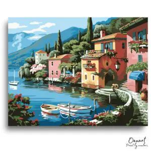 Serene Lakeside Villa Escape - Paint By Numbers Kit