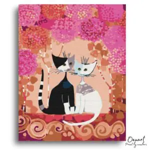 Whimsical Feline Lovers Serenity - Paint By Numbers Kit