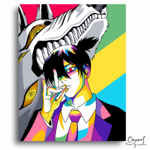 Chainsaw Man: Aki and Kon Pop Art - Anime Diamond Painting