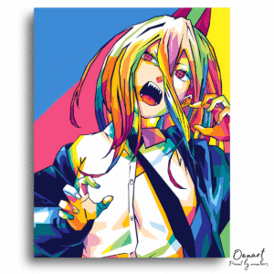 Chainsaw Man: Cute Power Pop Art - Anime Diamond Painting