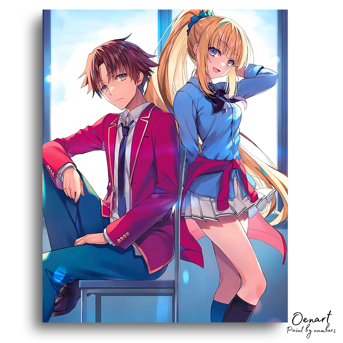 版画 lotta nakano ayano Hide and Seek ED50 Vibrant School Duo Portrait - Diamond Craft Kit