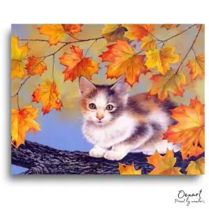 Autumn Feline Charm - Paint By Numbers Kit