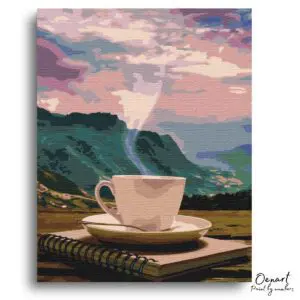 Scenic Coffee Retreat Morning - Paint By Numbers Kit