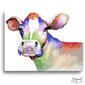 Pastel Cow Portrait - Paint By Numbers Kit