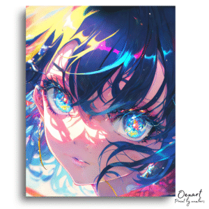 Cute Anime Girl with Beautiful Eyes - Anime Diamond Painting