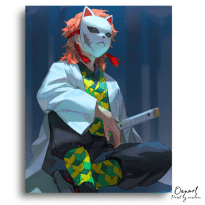 Demon Slayer: Sabito with Mask - Anime Diamond Painting