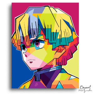 Demon Slayer: Zenitsu Wpap Pop Art - Anime Paint By Numbers Kit