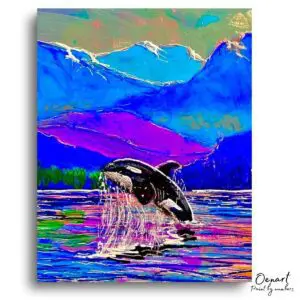 Dolphin Mountain Escape - Paint By Numbers Kit