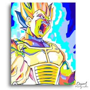 Dragon Ball Z: Vegeta Super Saiyan 2 Pop Art - Anime Diamond Painting