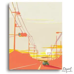 Bold Sunrise Road Journey - Paint By Numbers Kit