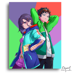 Dynamic Neon Duo Portrait – Diamond Craft Kit