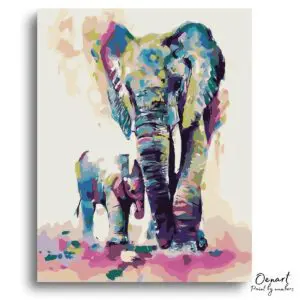 Elephant Bond Moments - Paint By Numbers Kit