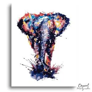 Elephant Abstract Energy - Paint By Numbers Kit