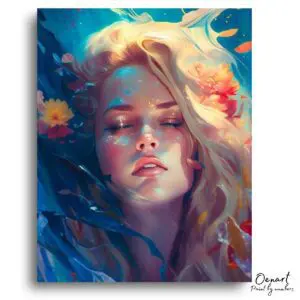 Dreamy Floral Portrait Escape - Paint By Numbers Kit