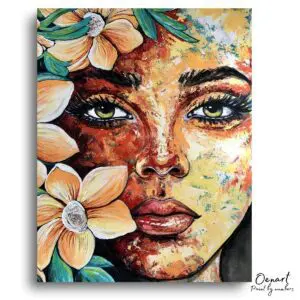Bold Floral Portrait Serenity - Paint By Numbers Kit
